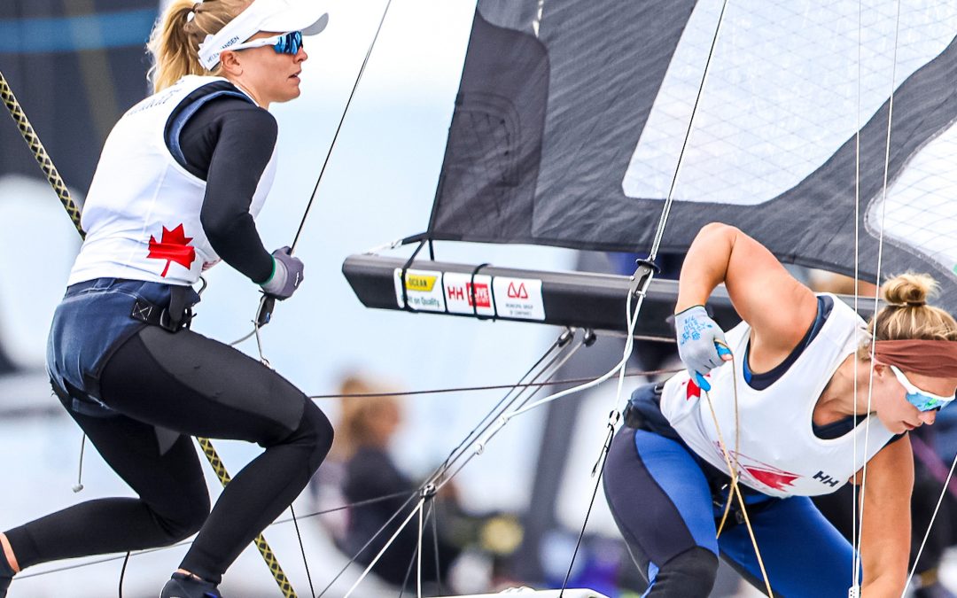 Antonia and Georgia Lewin-LaFrance the top Canadians at the 2022 49er, 49erFX and Nacra 17 World Championships at home in Nova Scotia