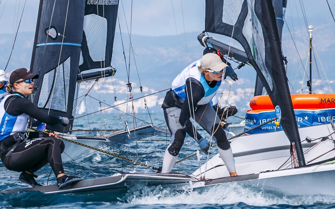 Antonia and Georgia Lewin-LaFrance 4th in 49erFX at the 2024 Princess Sofia Trophy Regatta