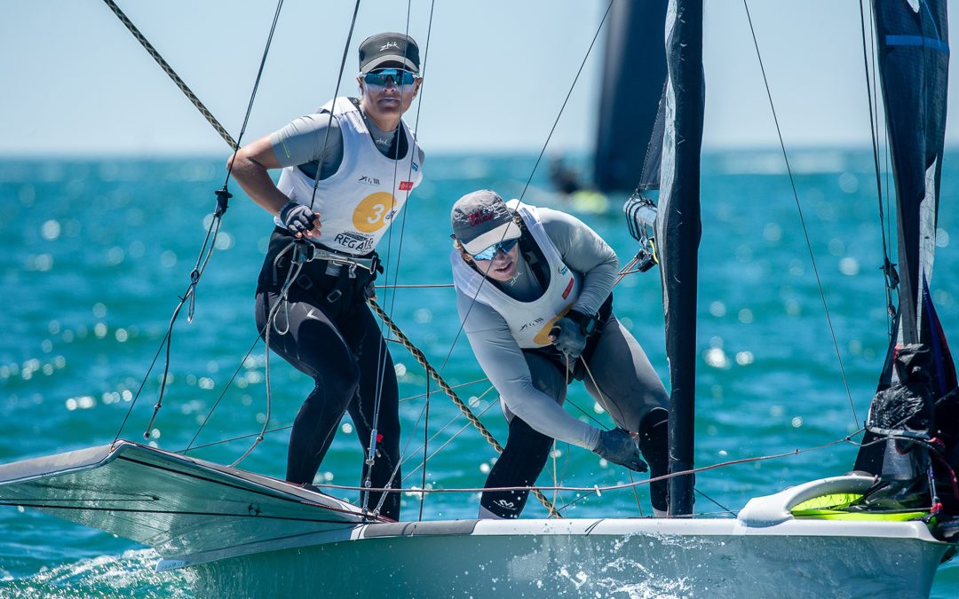 Antonia and Georgia Lewin-LaFrance 8th at the 49erFX European Championship